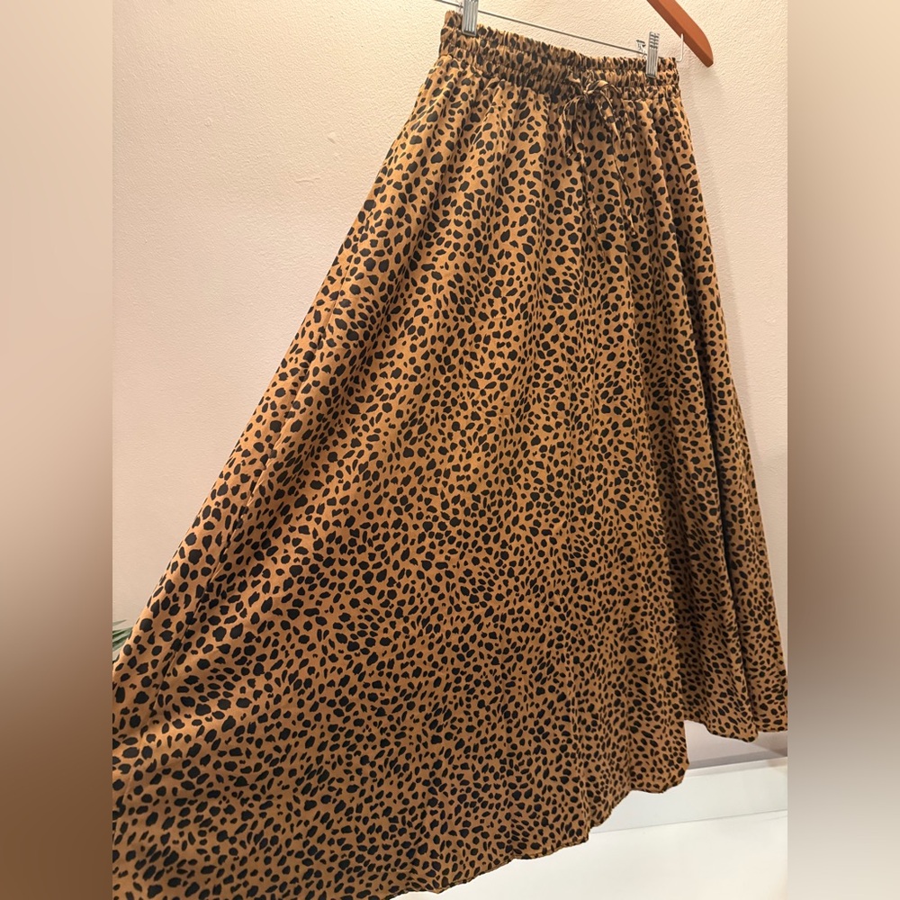 Leopard Print Maxi Skirt. Bluetime chiffon Leopard print small - Picture 5 of 6